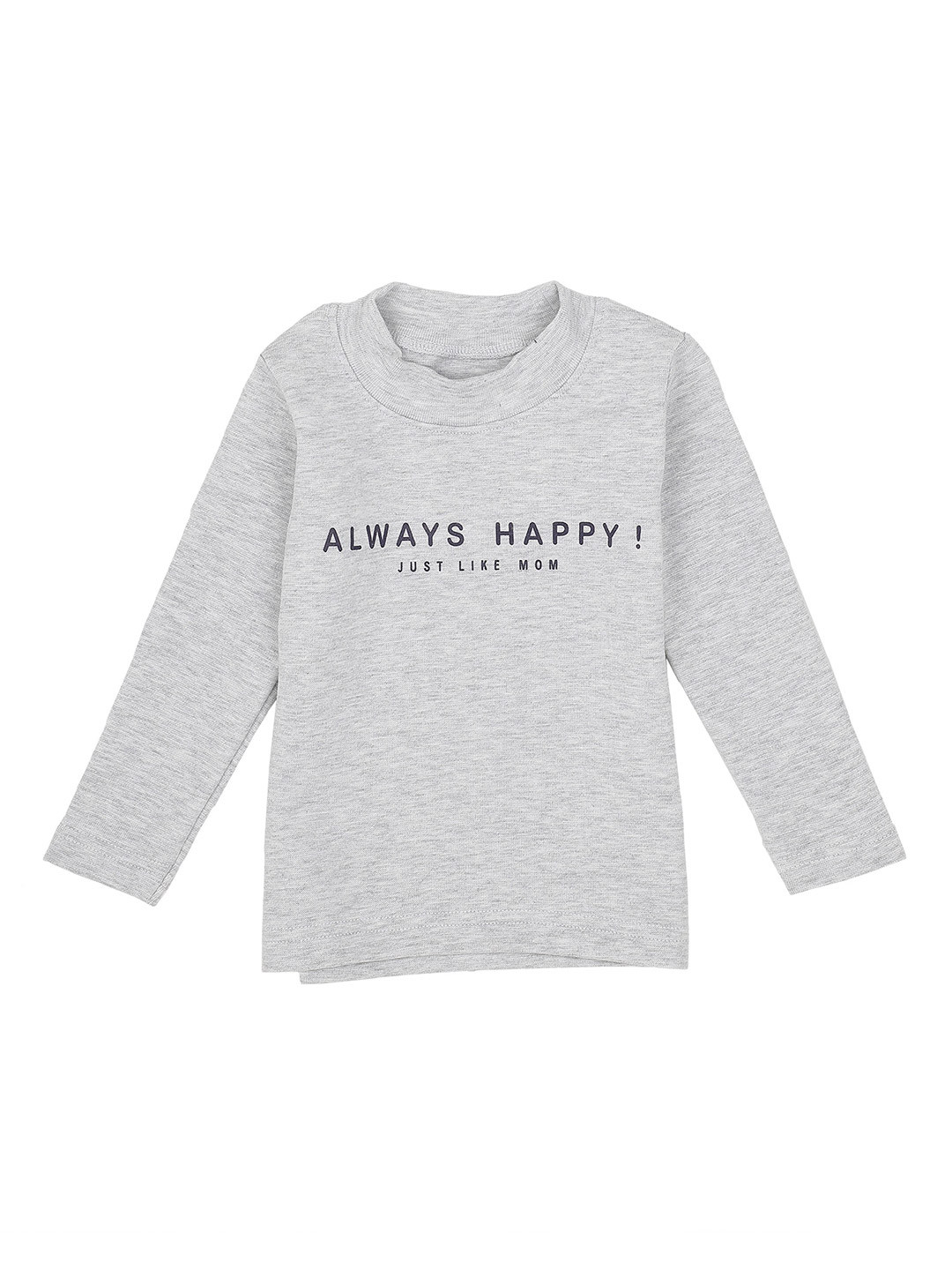 

Bodycare Kids Boys Typography Printed Cotton T-shirt, Grey melange