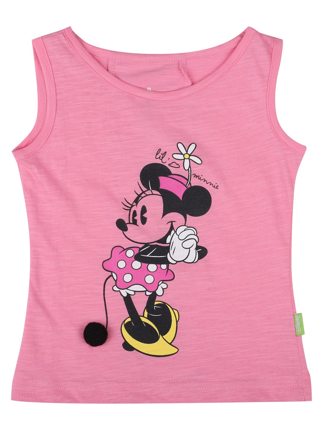 

Bodycare Kids Girls Minnie Mouse Printed Sleeveless Cotton T-shirt, Pink