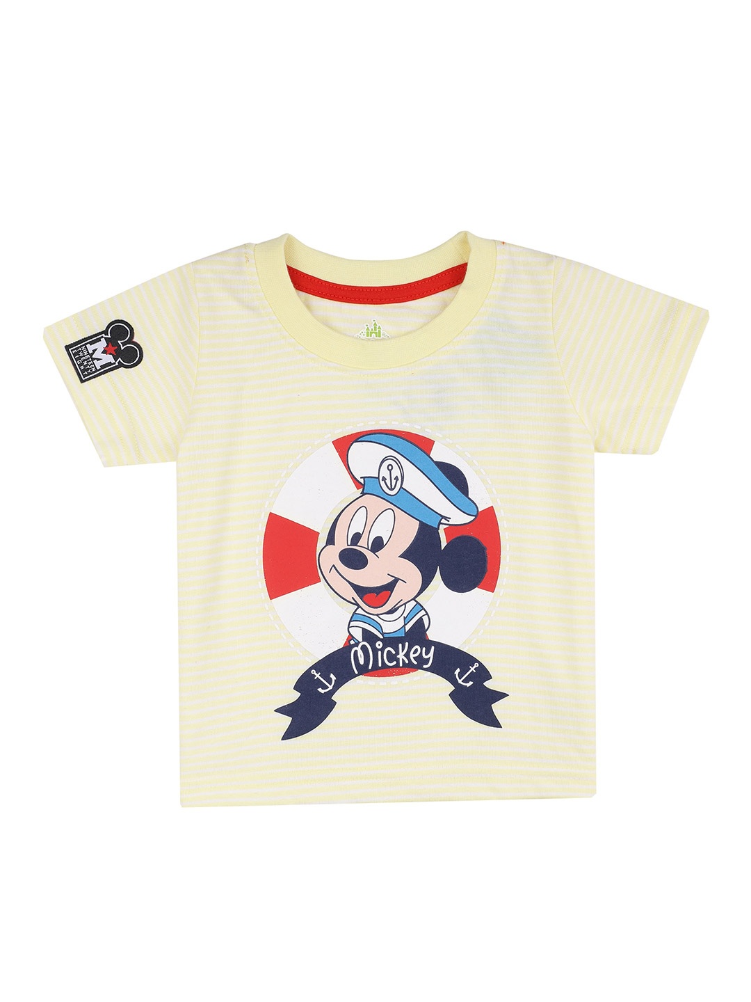 

Bodycare Kids Infant Boys Mickey Mouse Printed Cotton T-shirt, Yellow