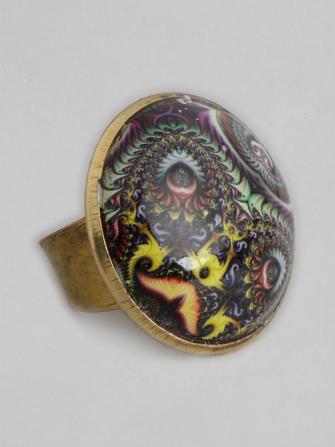 

Rang Gali Women Gold-Plated Brass Finger Ring, Multi