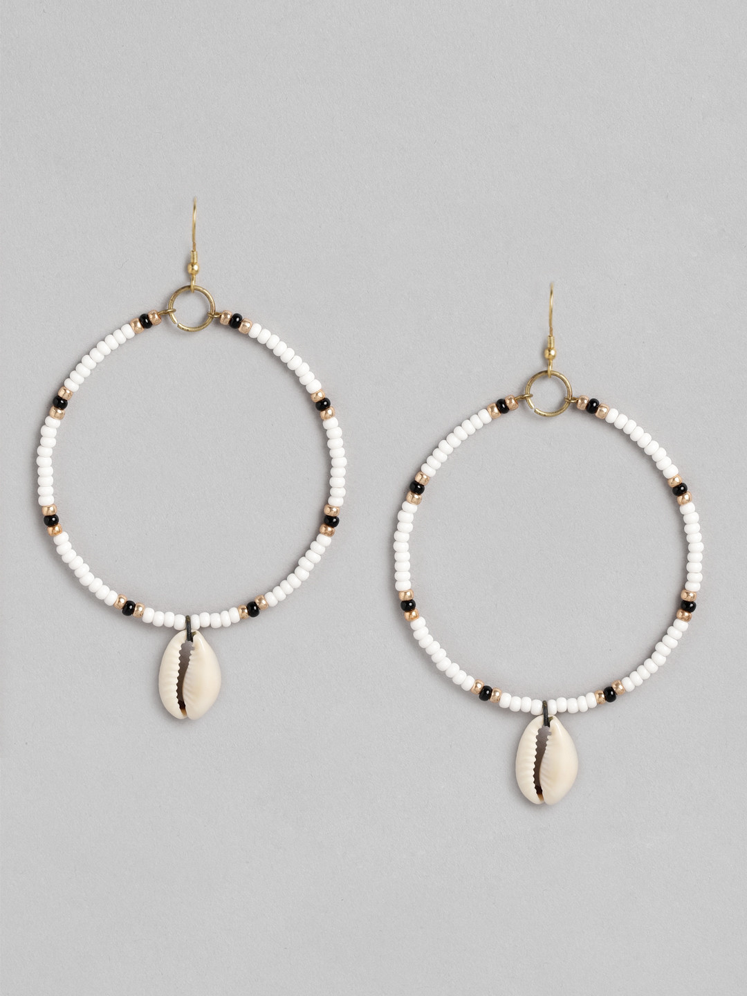 

Rang Gali Circular Drop Earrings, White