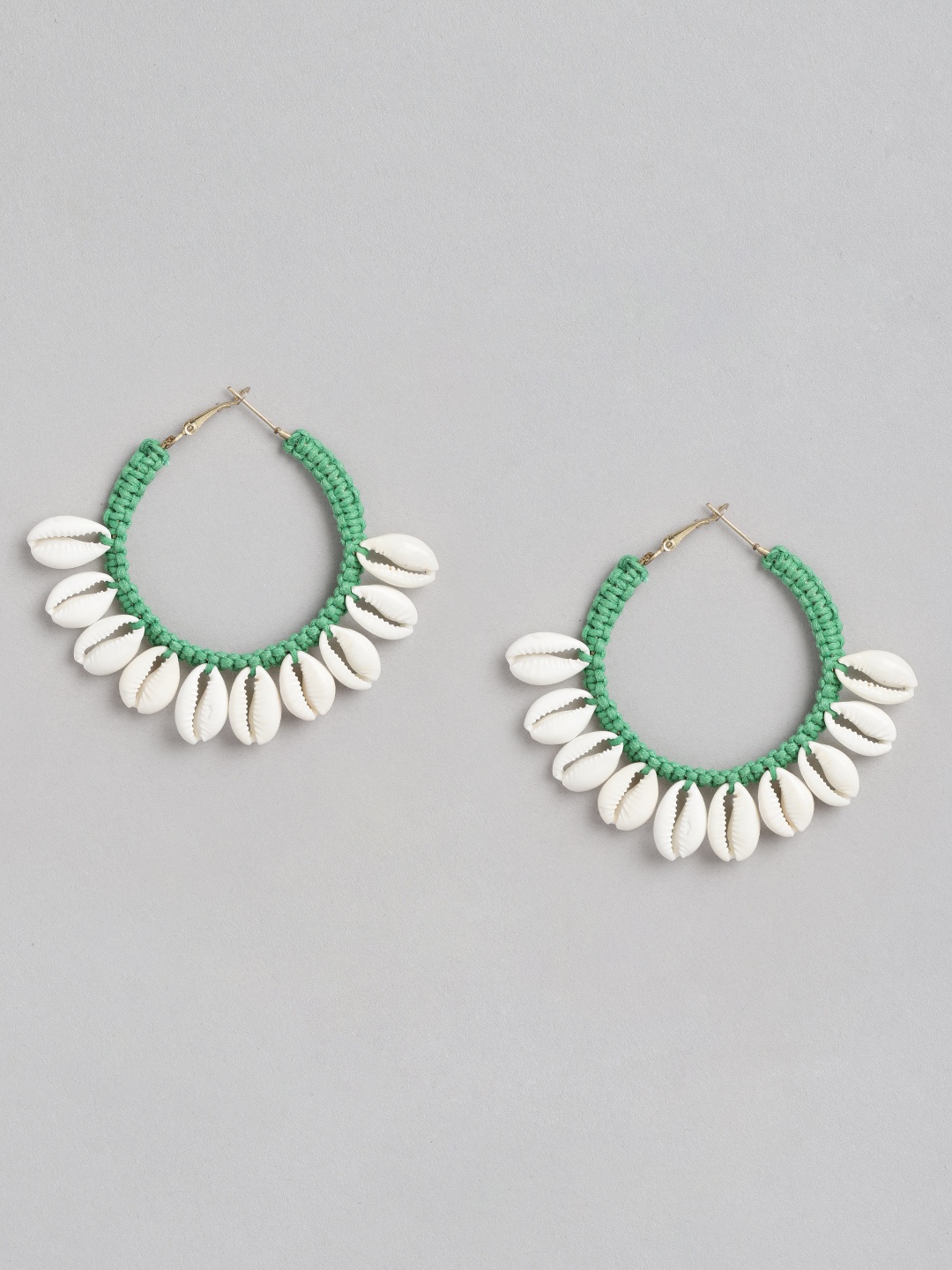 

Rang Gali Circular Hoop Earrings, Green