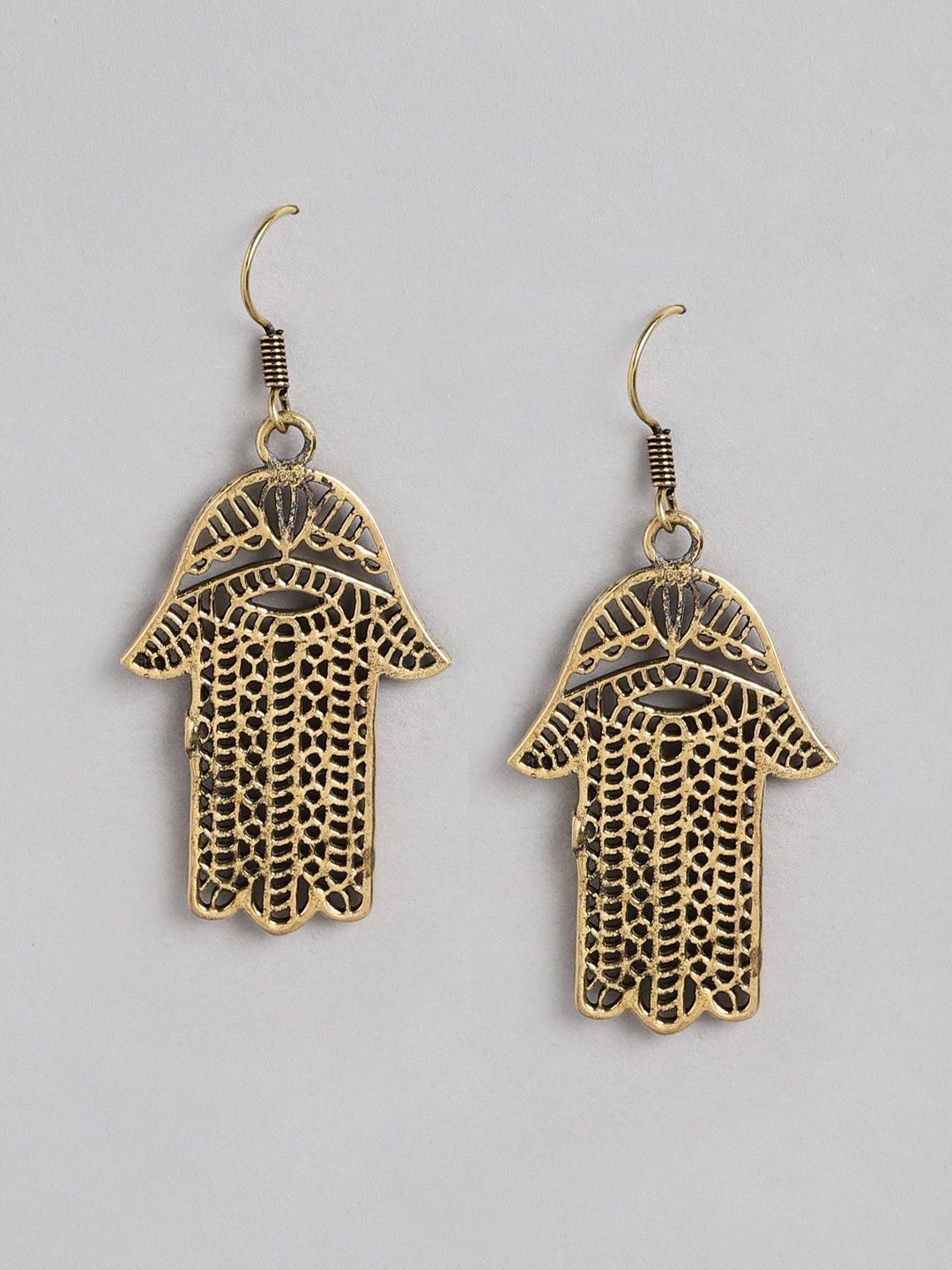 

Rang Gali Gold-Toned German Silver Classic Drop Earrings