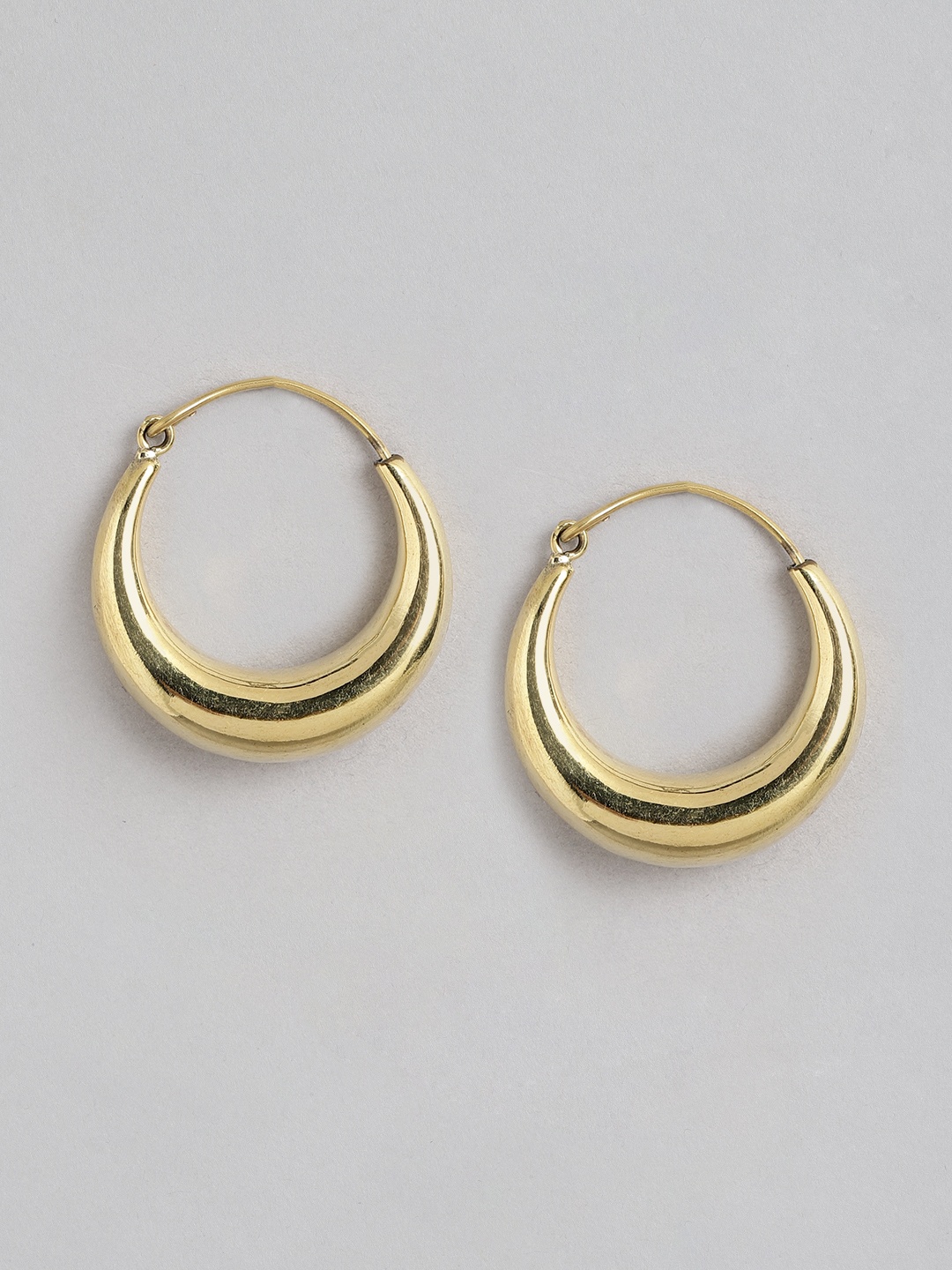 

Rang Gali Gold-Toned German Silver Circular Hoop Earrings