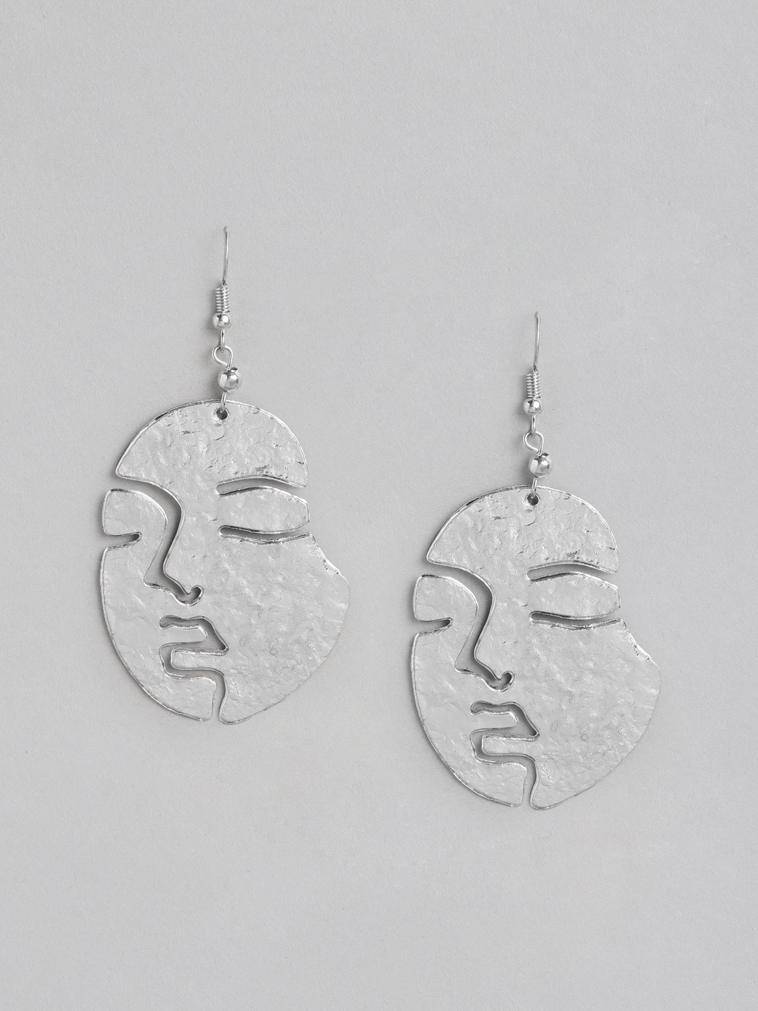 

Rang Gali German Silver Contemporary Drop Earrings