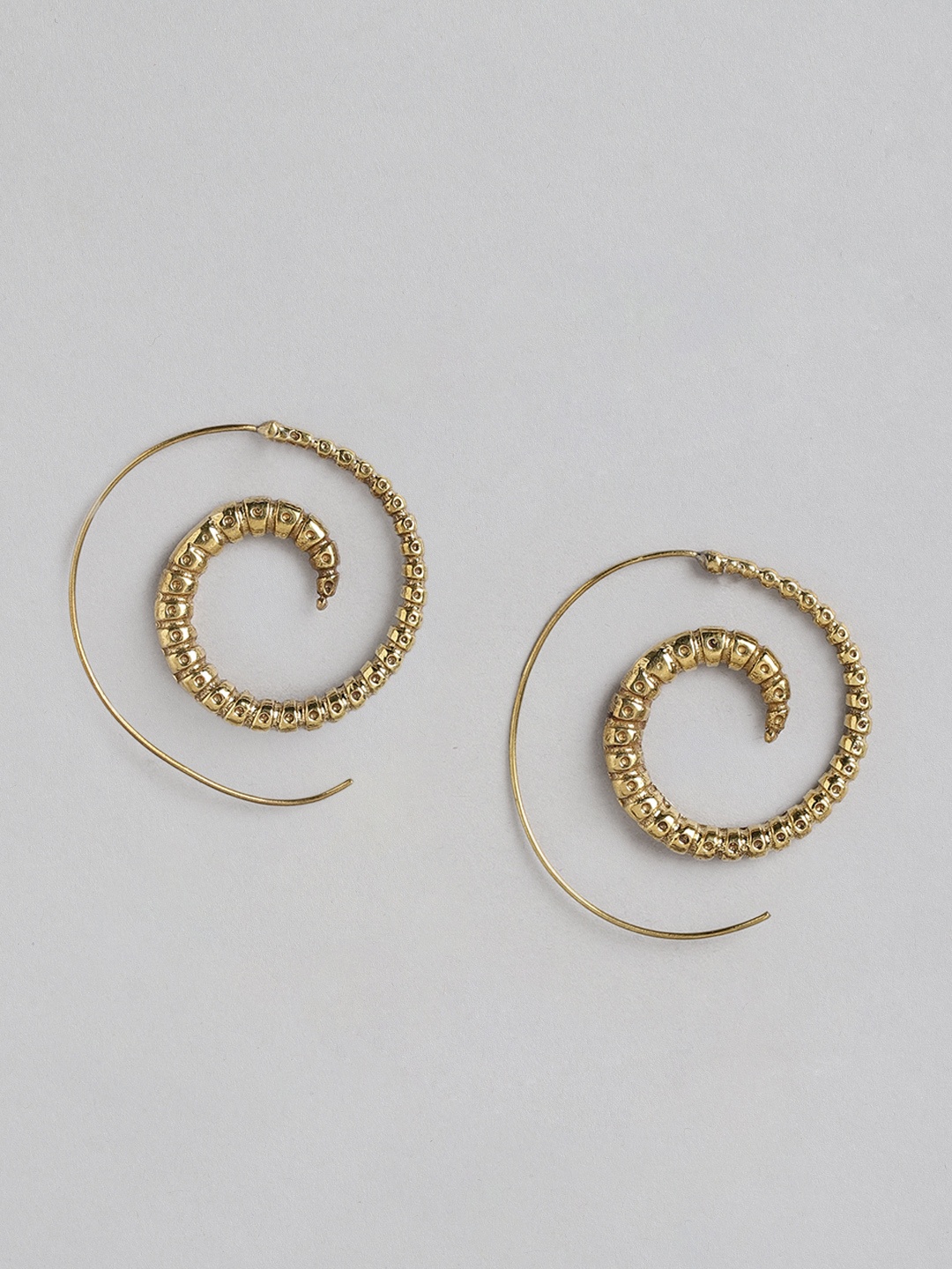 

Rang Gali Geometric Drop German Silver Earrings, Gold