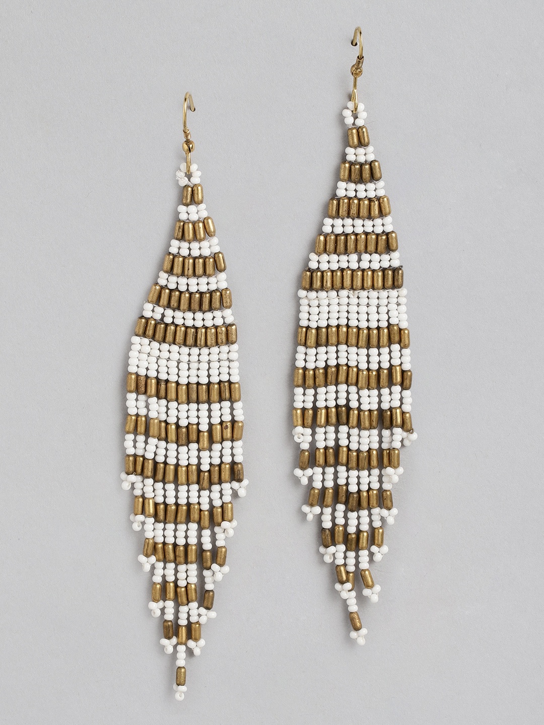 

Rang Gali Feather Shaped Drop Earrings, Multi