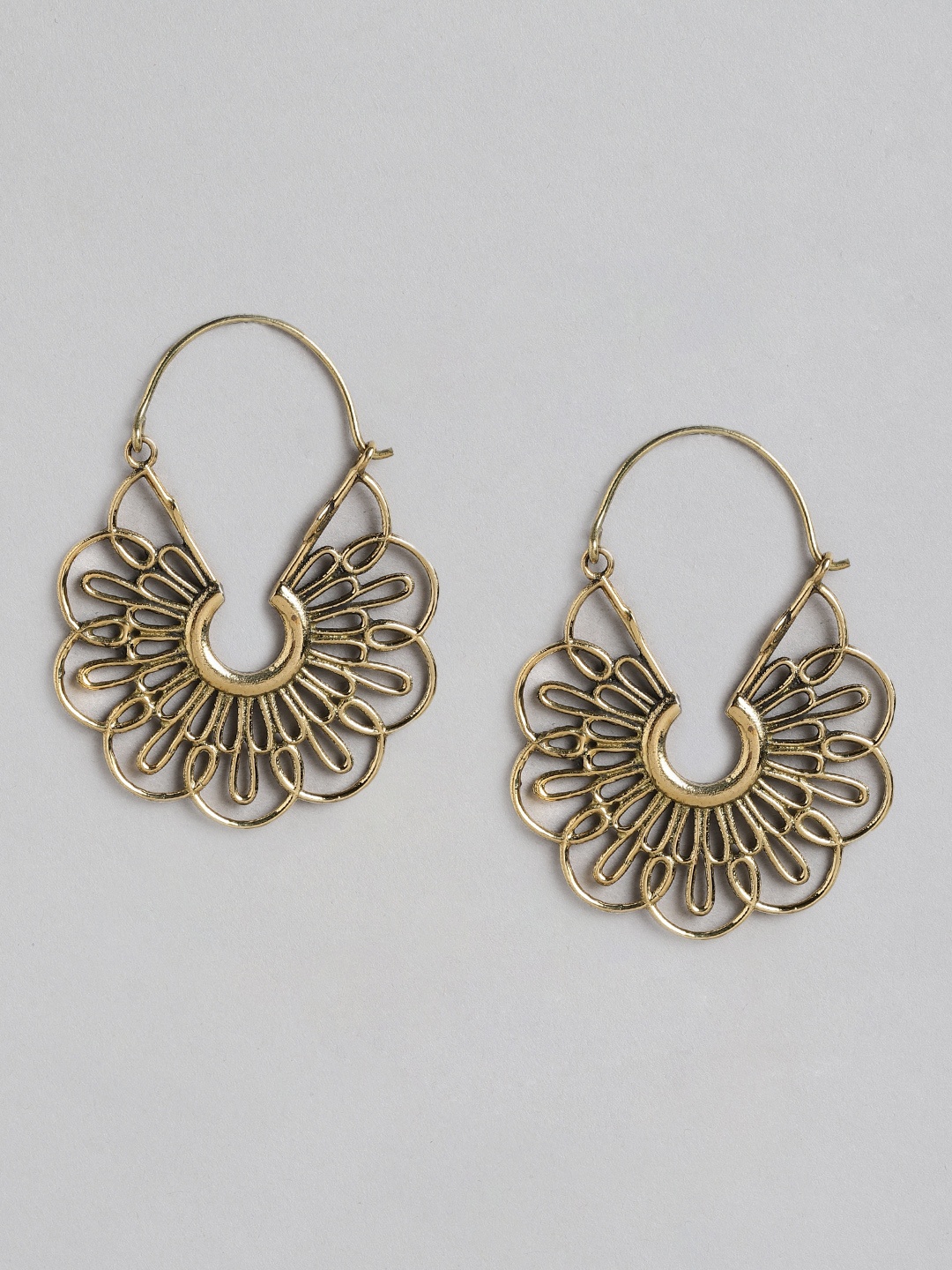 

Rang Gali Floral Drop Earrings, Gold