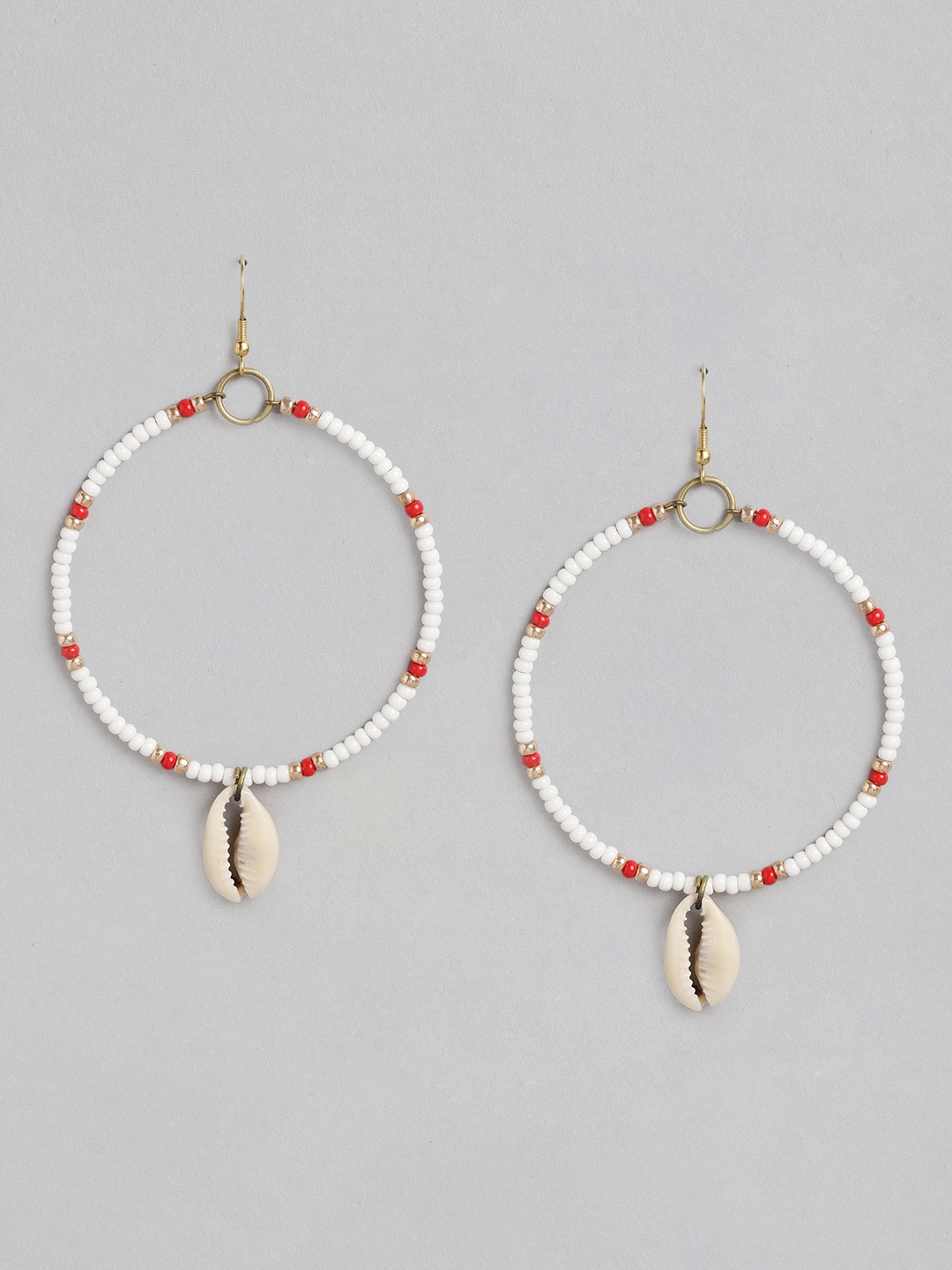 

Rang Gali Circular Drop Earrings, White