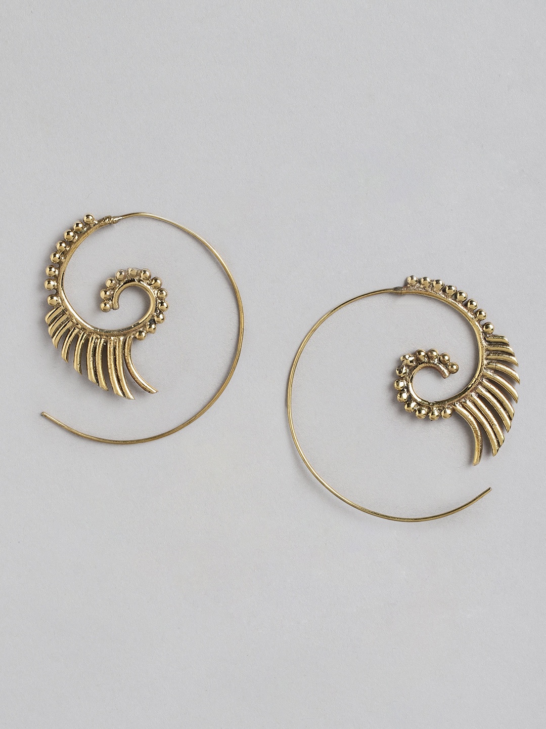 

Rang Gali Classic German Silver Drop Earrings, Gold