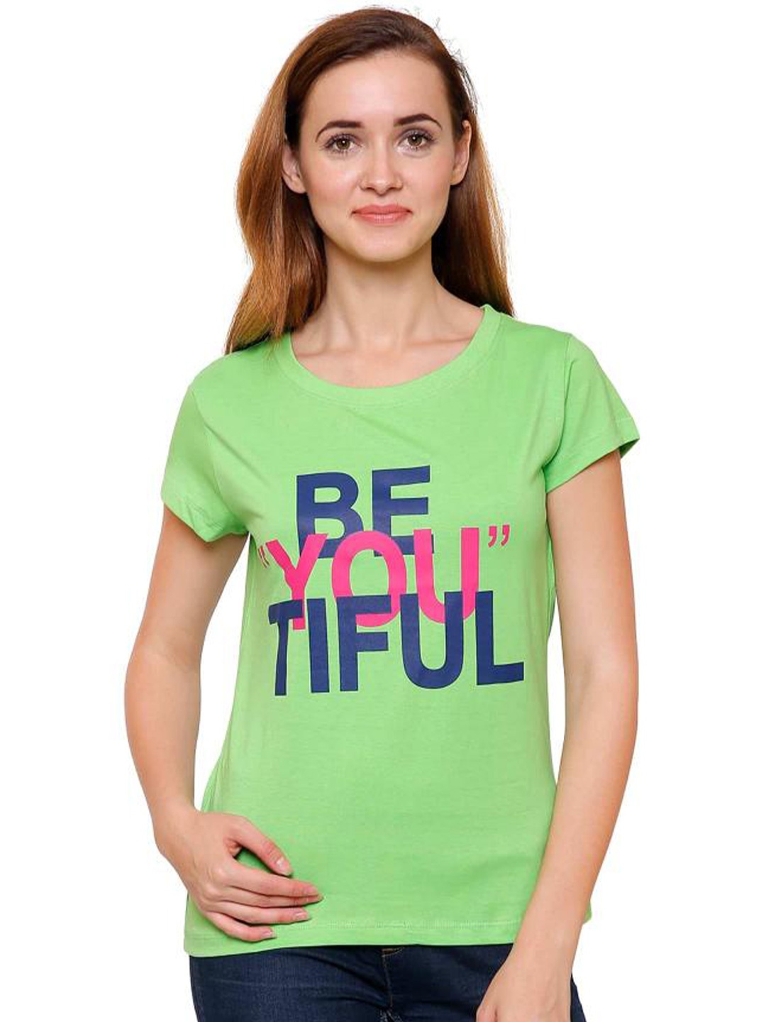 

DYCA Typography Printed Cotton T-Shirt, Green