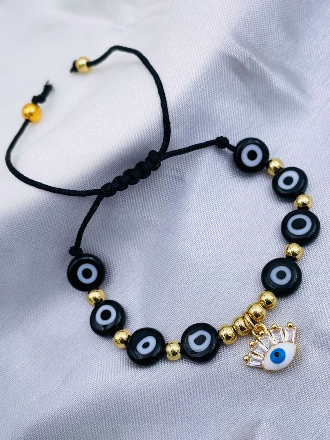 

ZIVOM Women Gold-Plated Stone Beaded Charm Bracelet