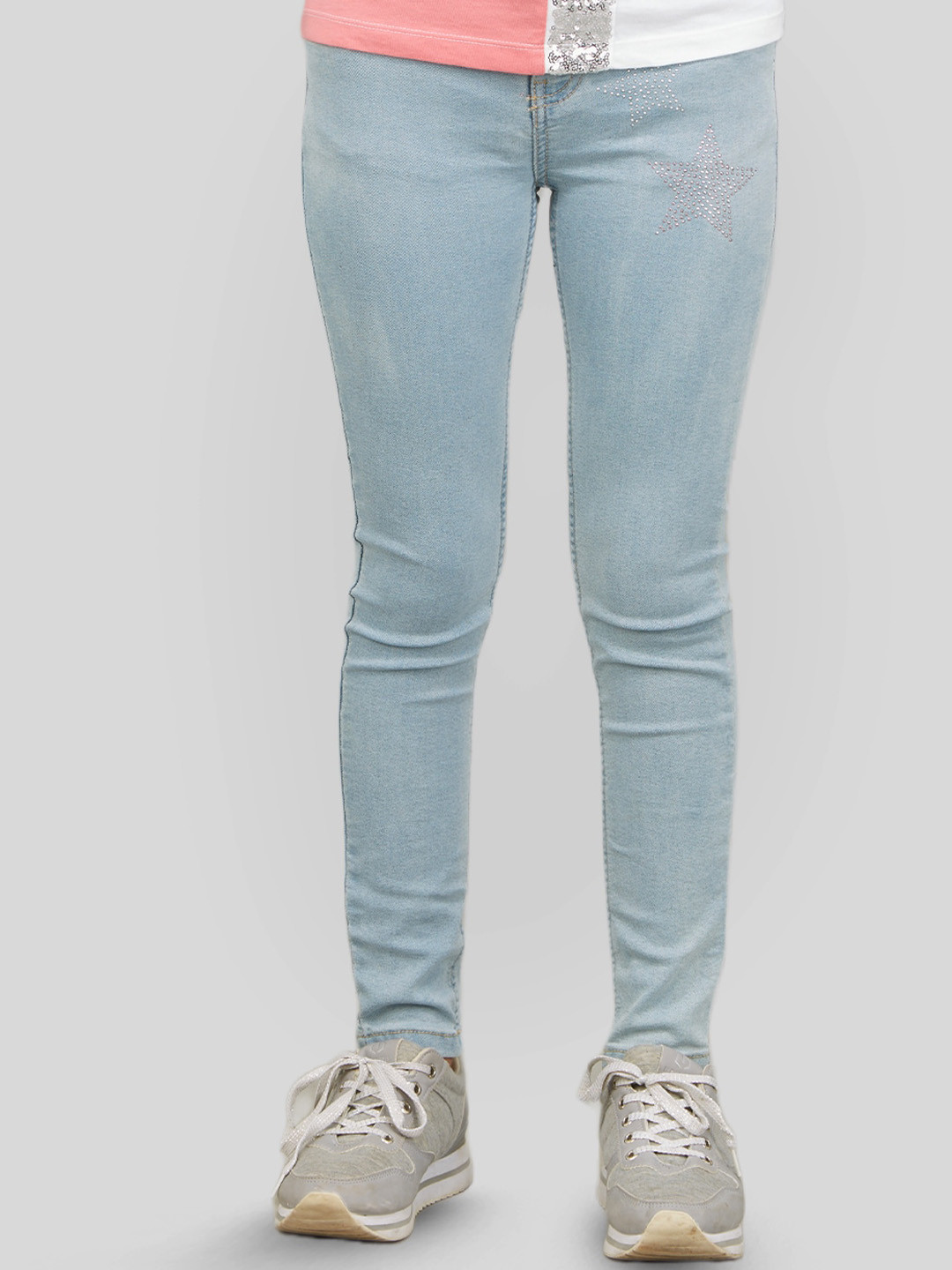 

Zalio Girls Skinny Fit Regular Cotton Jeans, Blue