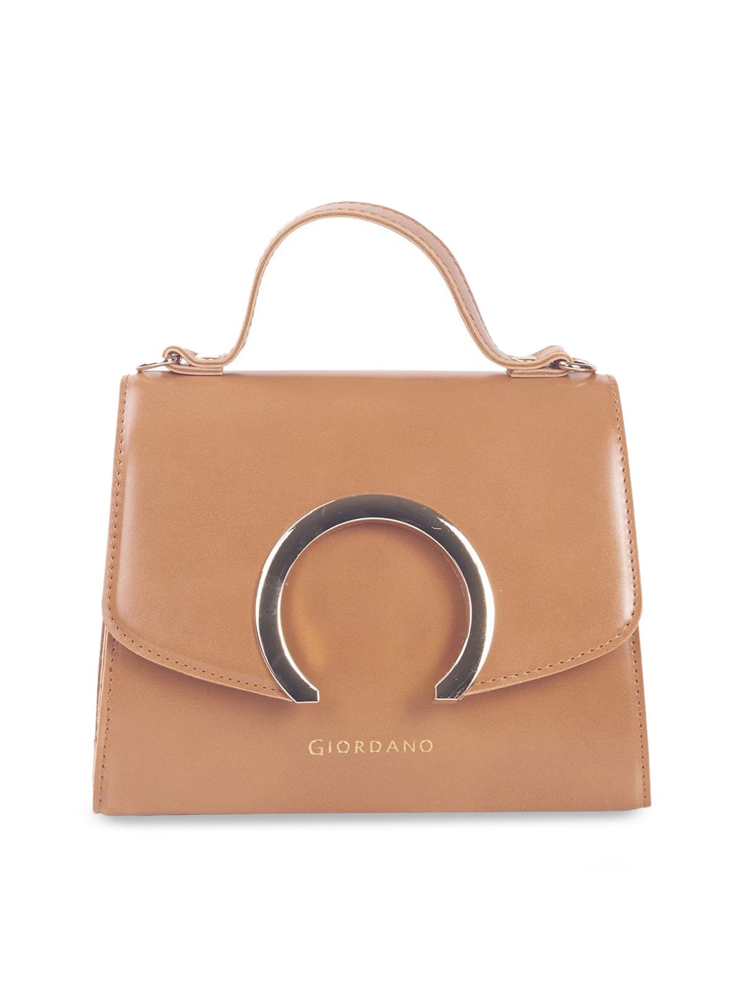 GIORDANO Brown Structured Handheld Bag