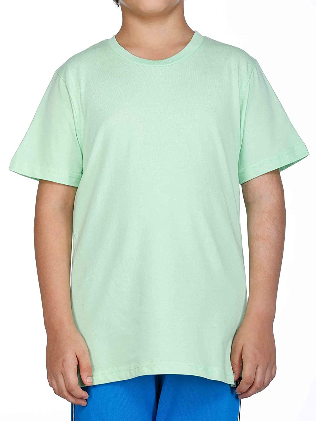 

PROTEENS Boys Round Neck Short Sleeves Cotton T-shirt, Sea green