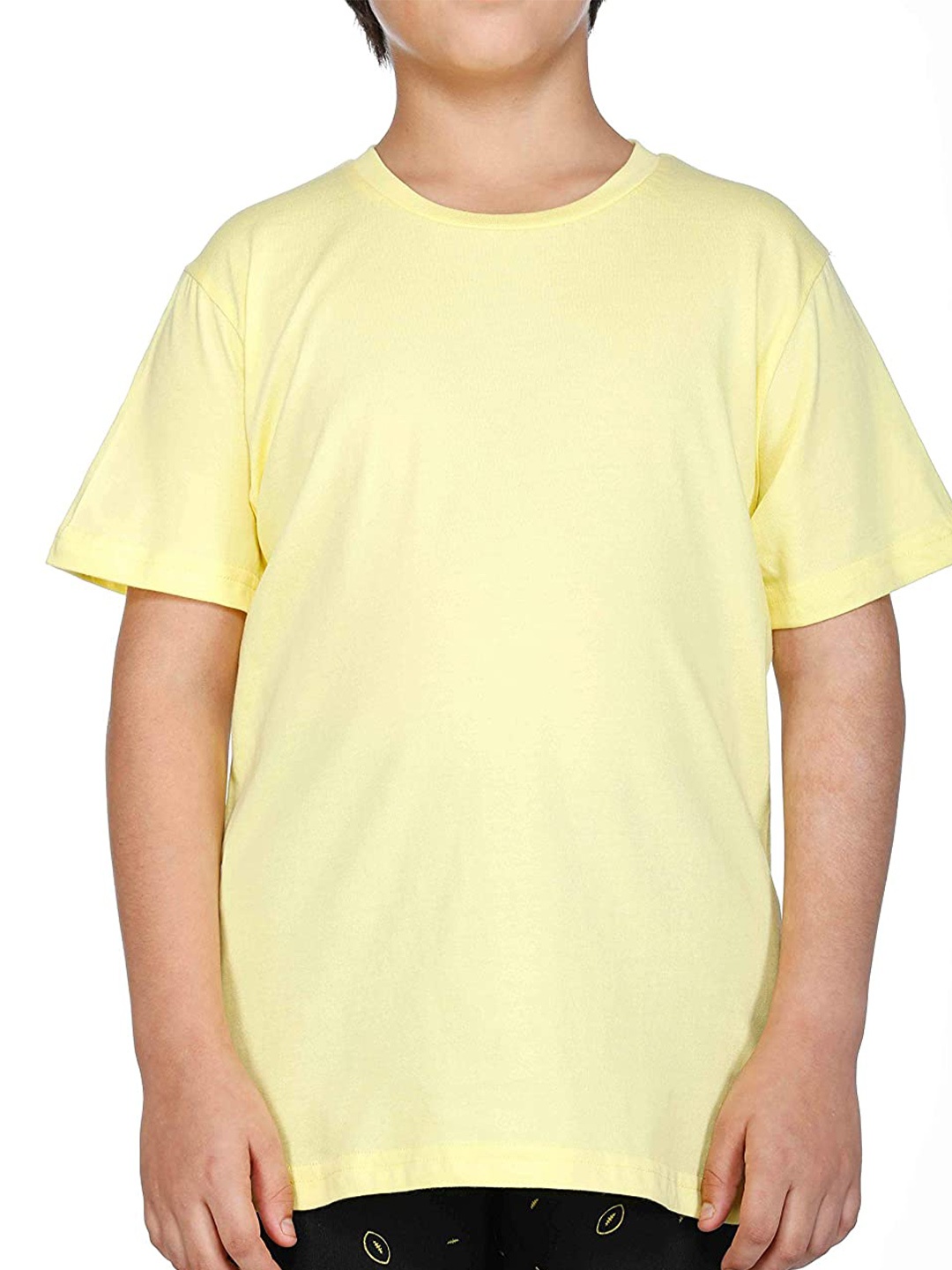 

PROTEENS Boys Drop-Shoulder Sleeves Cotton T-shirt, Yellow