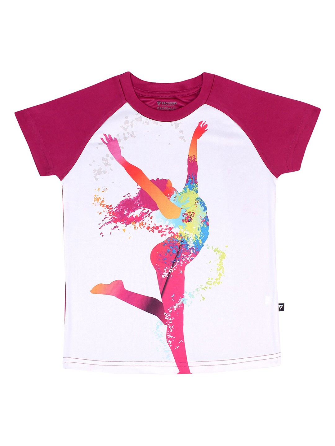 

PROTEENS Girls Graphic Printed Cotton T-shirt, White