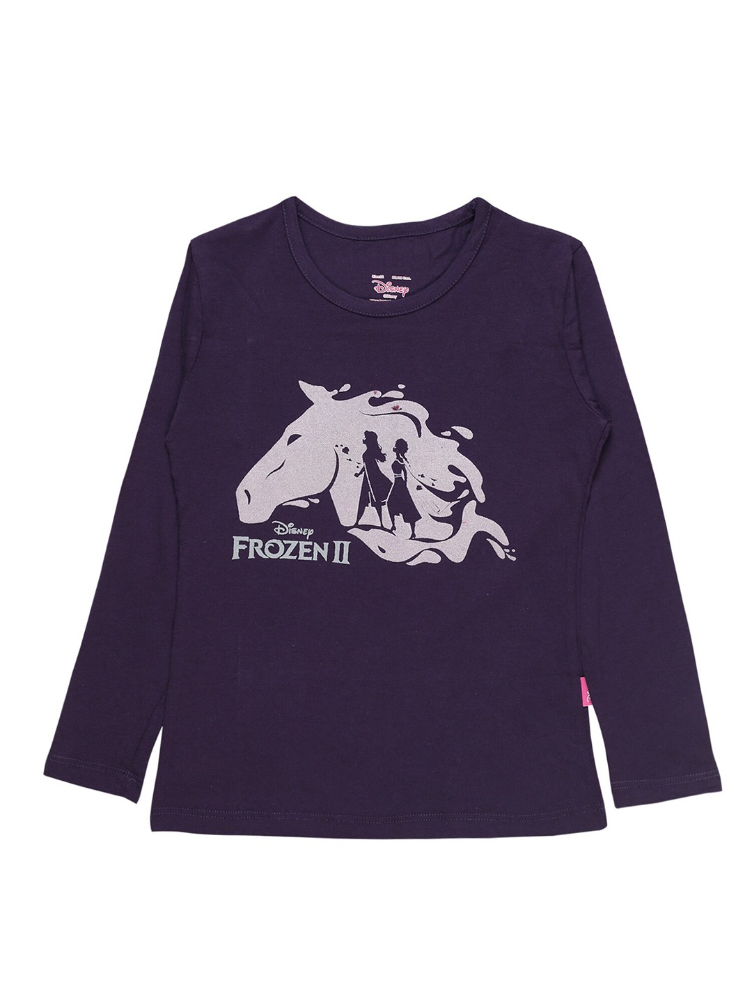 

PROTEENS Girls Frozen Printed Cotton T-shirt, Navy blue