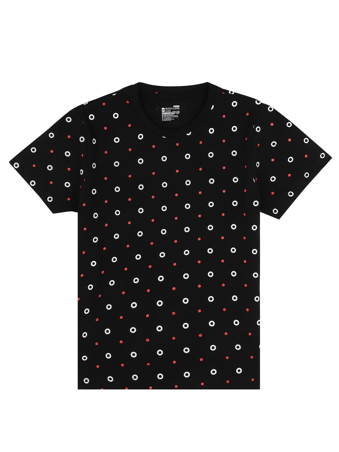

PROTEENS Boys Printed Round Neck Cotton T-shirt, Black