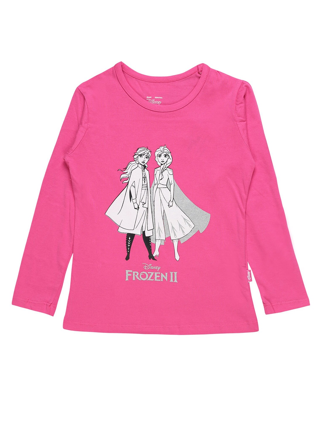 PROTEENS Girls Frozen Printed Cotton T-shirt, Pink