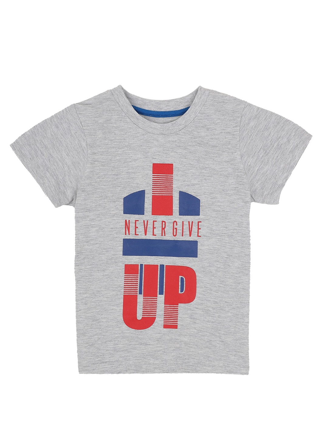 

PROTEENS Boys Typography Printed Cotton T-shirt, Grey