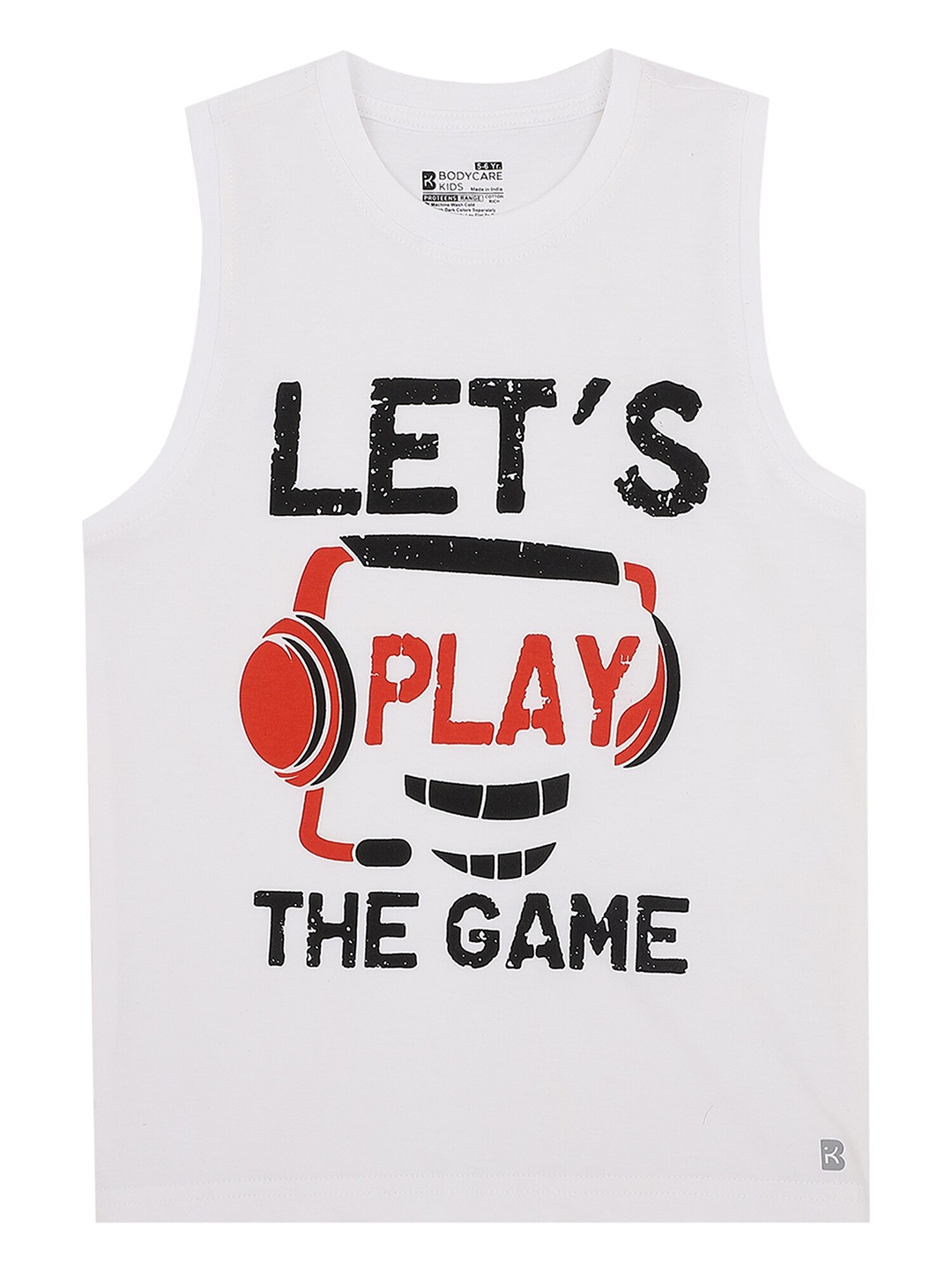 

PROTEENS Boys Typography Printed Cotton T-shirt, White