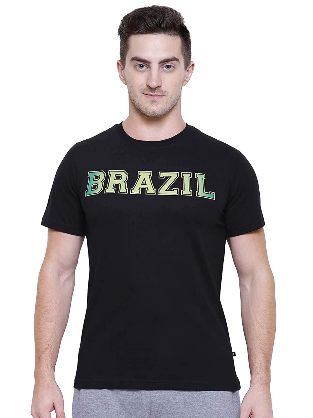 

PROTEENS Jersey Printed Round Neck T-shirt, Black