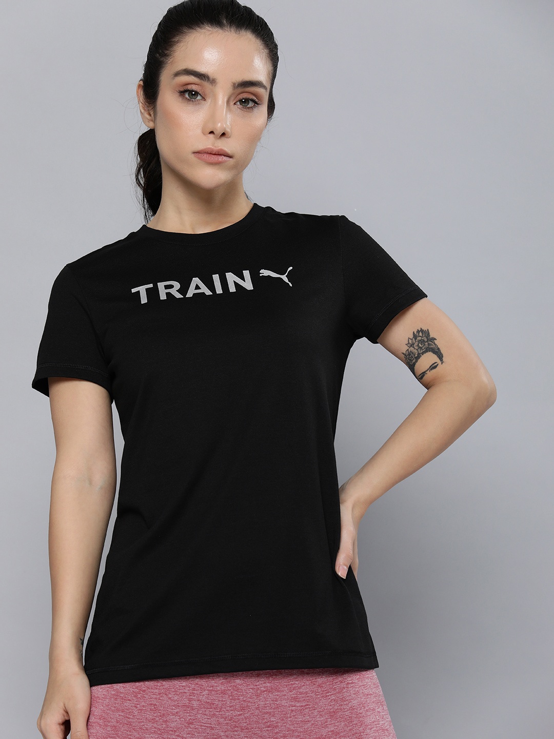 

Puma Typography Graphic Regular Fit Training or Gym T-shirt, Black