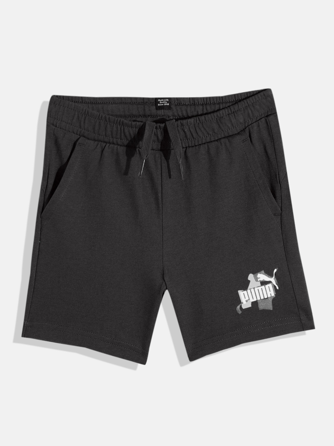 

Puma Boys ESS+ STREET ART Pure Cotton Regular Fit Shorts, Black