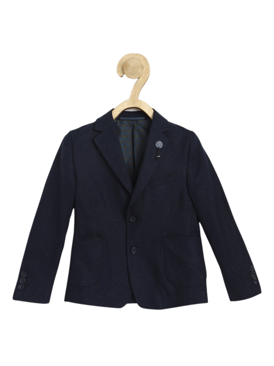 

Peter England Boys Single Breasted Linen Blazers, Navy blue