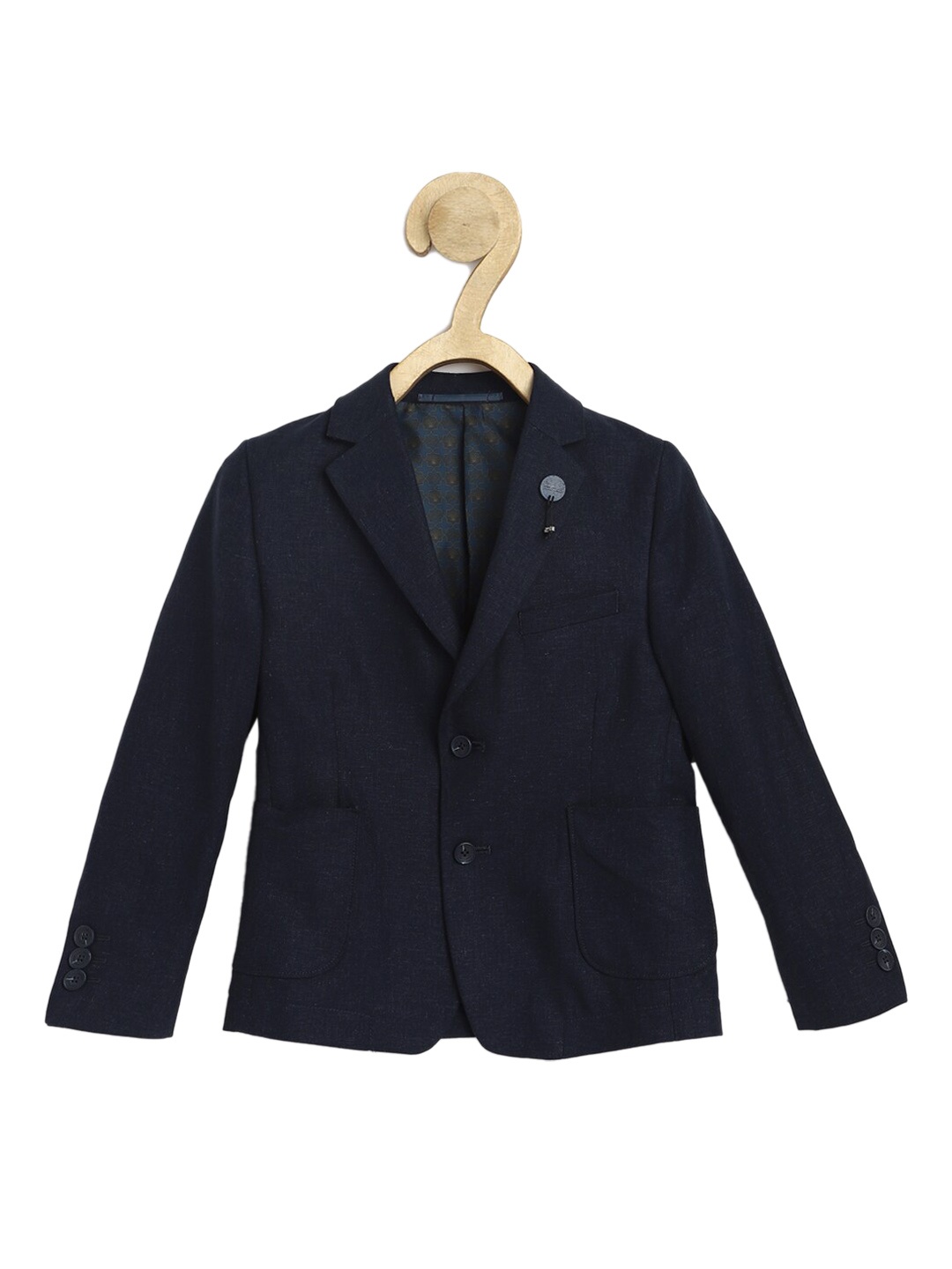 

Peter England Boys Single Breasted Linen Blazers, Navy blue