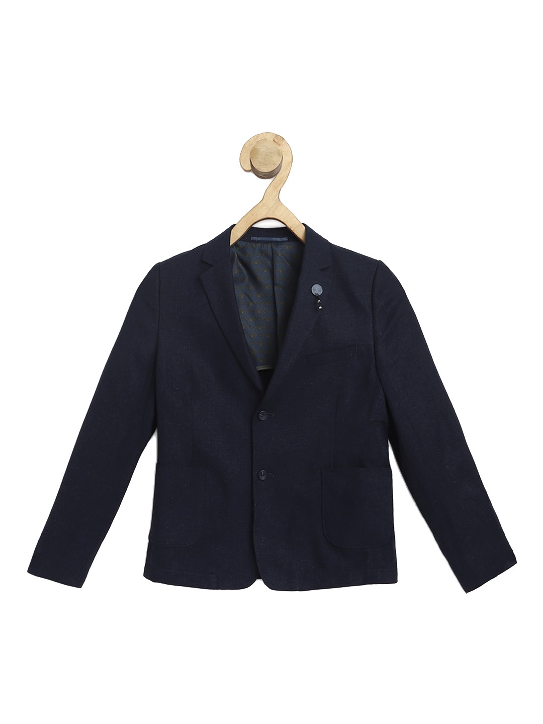 

Peter England Boys Single Breasted Linen Blazers, Navy blue