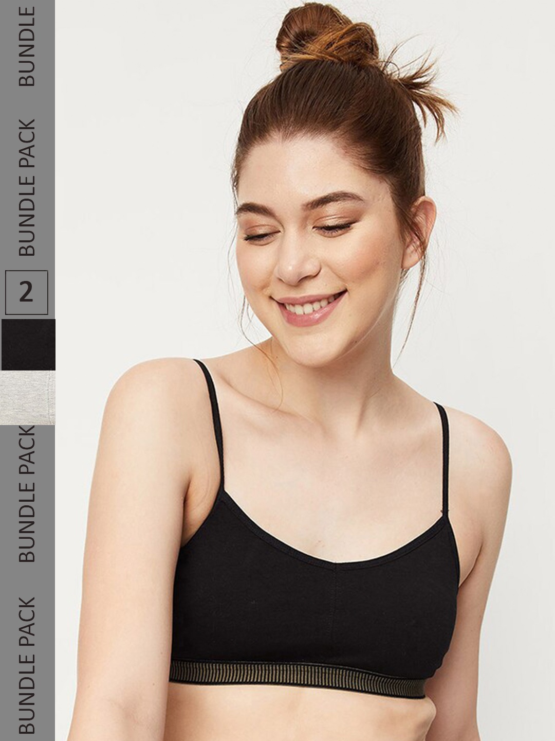 

max Pack Of 2 Bra Non-Padded Everyday Bra, Black
