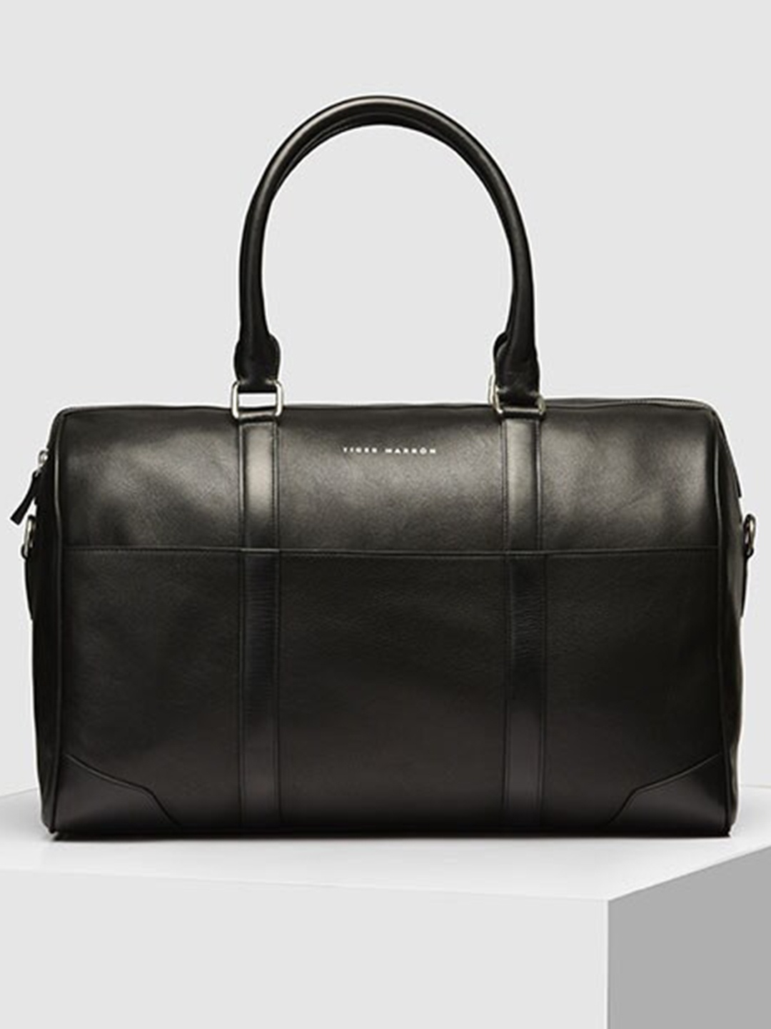 

TIGER MARRON Textured Duffel Bag, Black