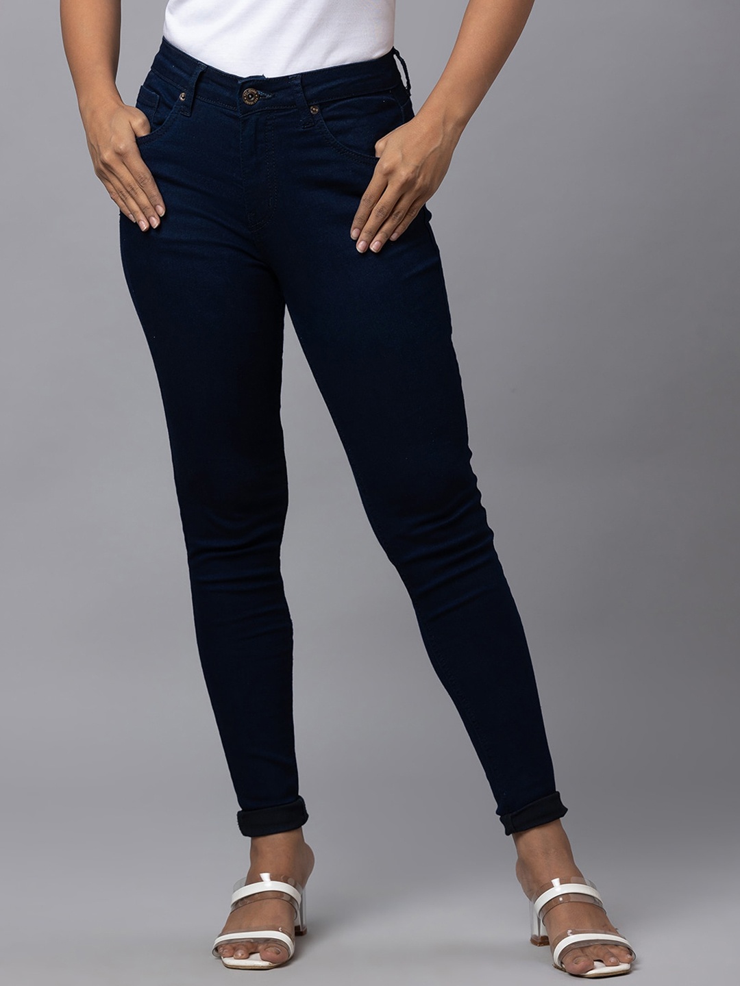 

Globus Women Skinny Fit Mid-Rise Stretchable Skinny Fit Jeans, Blue