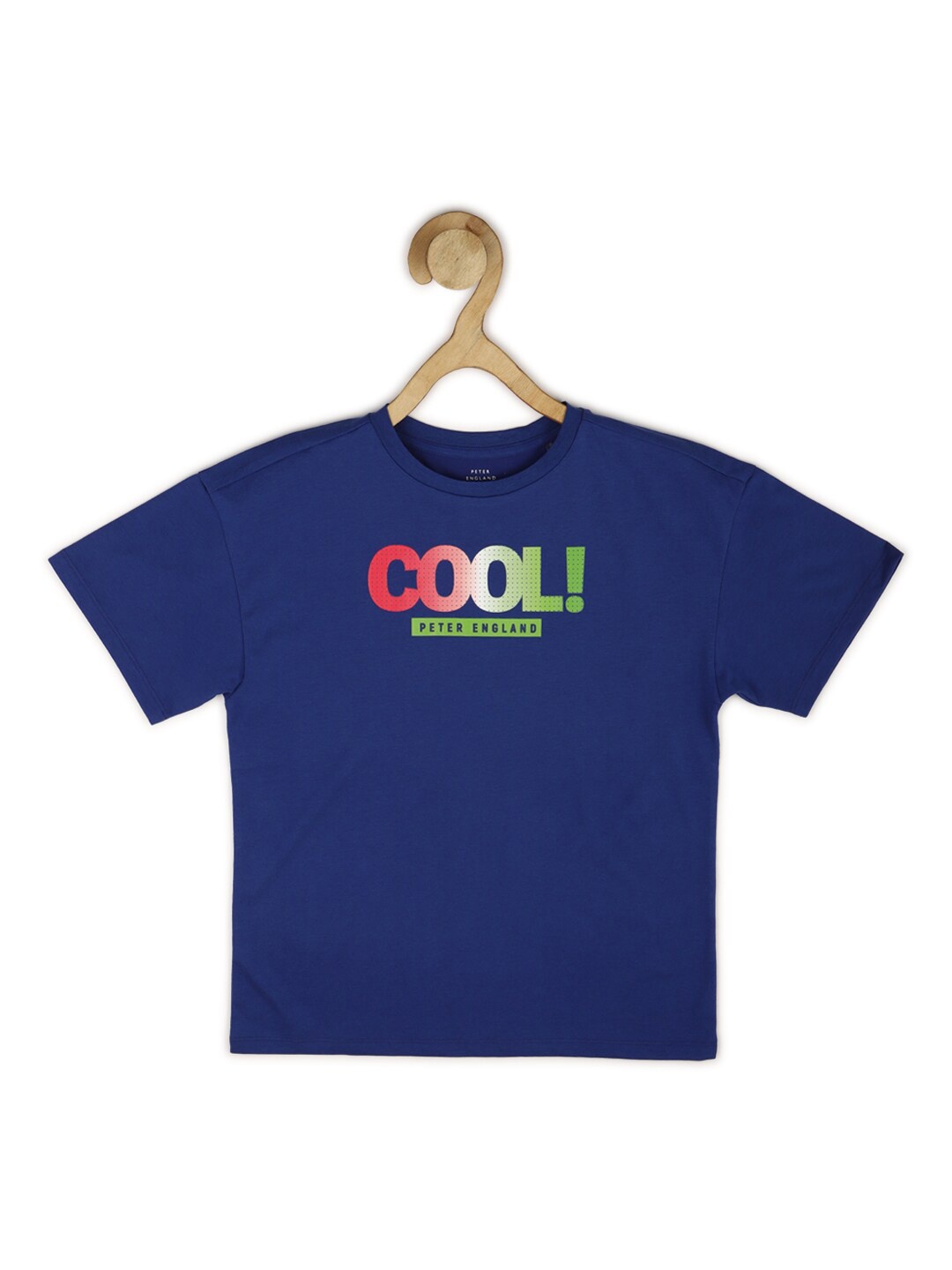 

Peter England Girls Typography Printed T-shirt, Blue