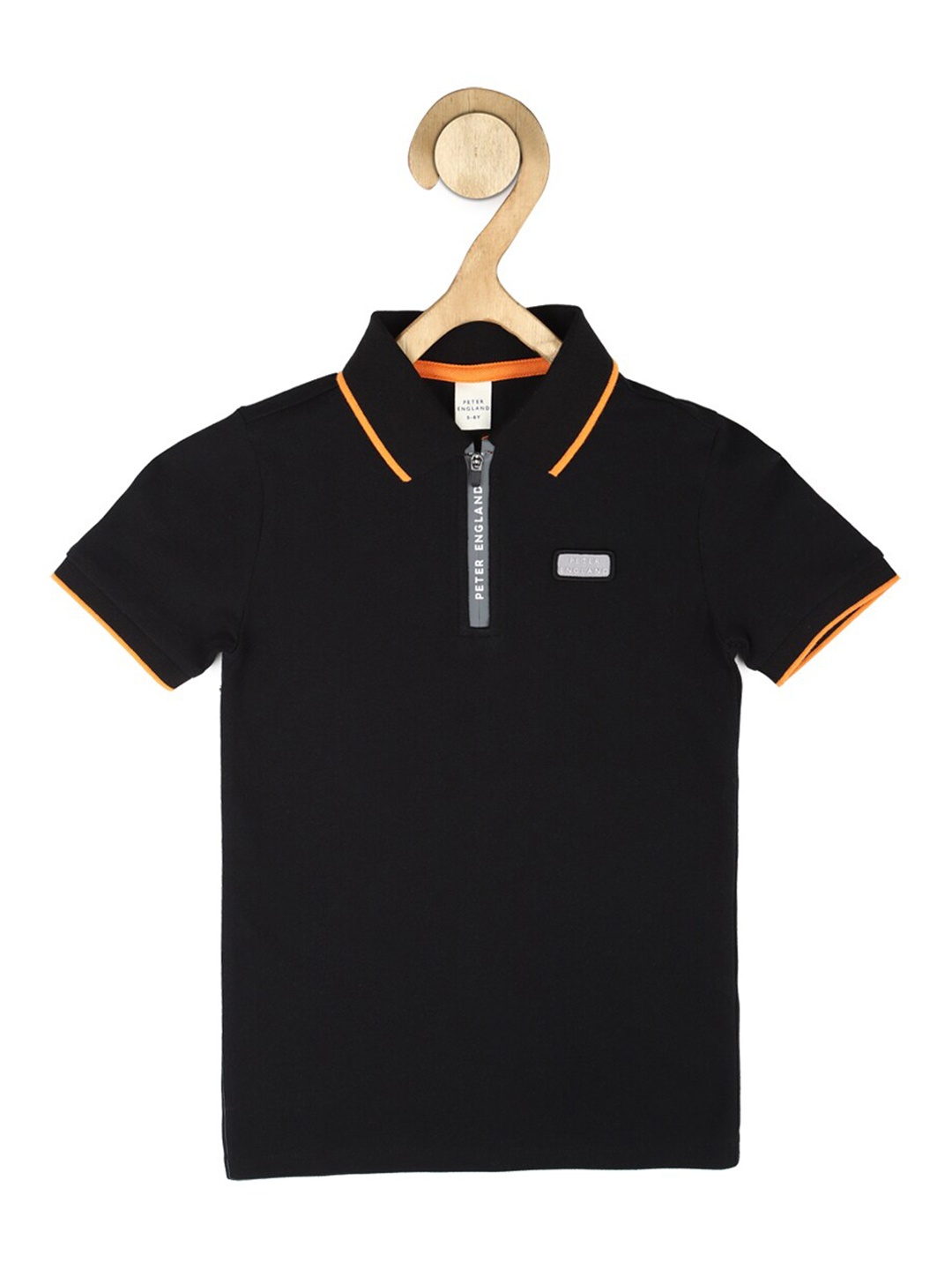 

Peter England Boys Polo Collar Pure Cotton T-shirt, Black