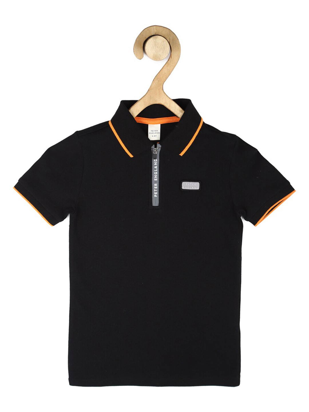 

Peter England Boys Polo Collar Pure Cotton T-shirt, Black