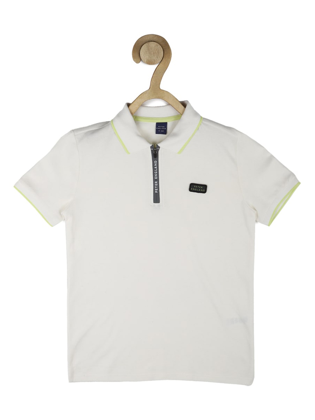 

Peter England Boys Polo Collar Cotton T-shirt, White