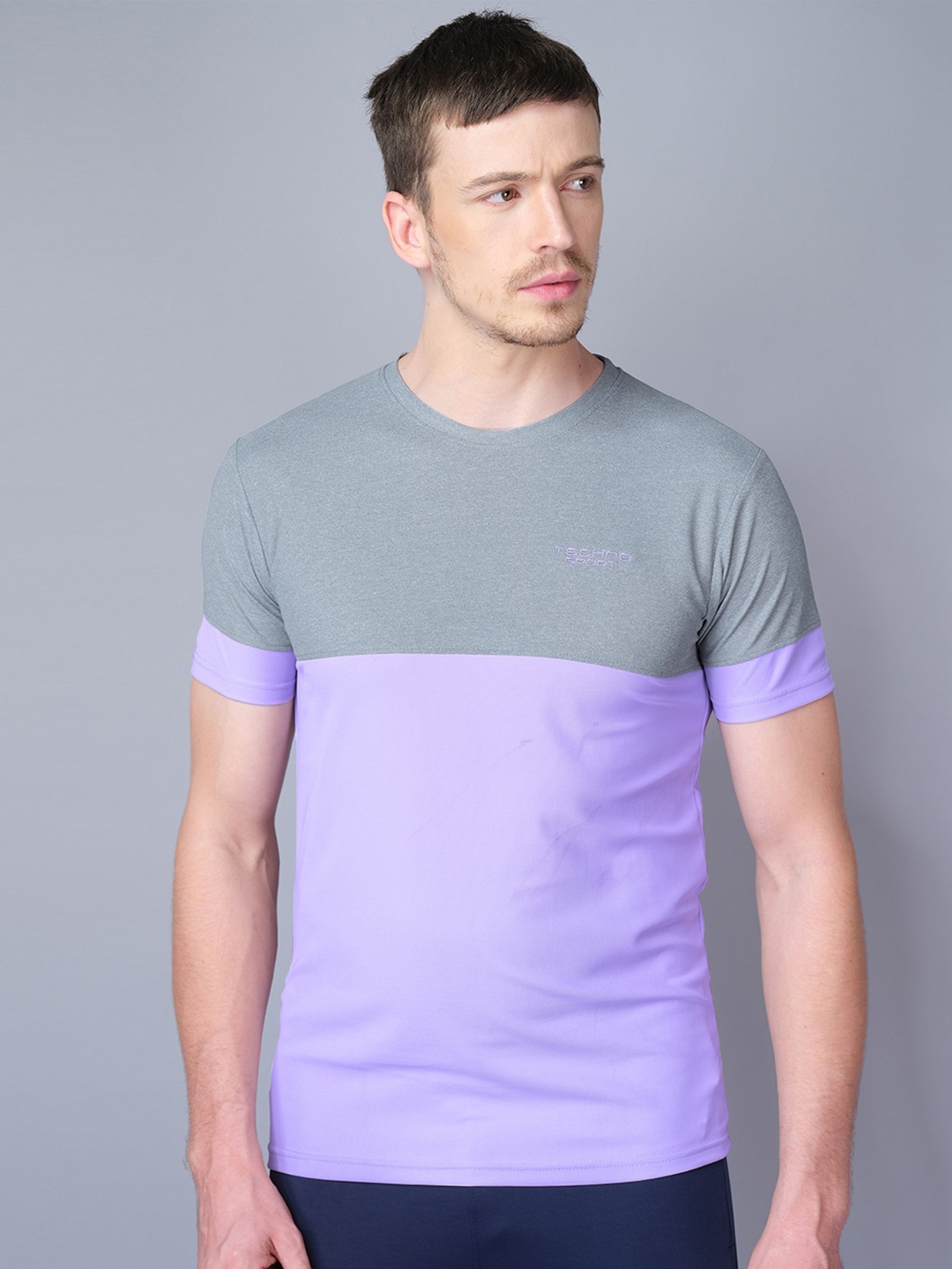 

Technosport Colourblocked Antimicrobial Active T-shirt, Lavender