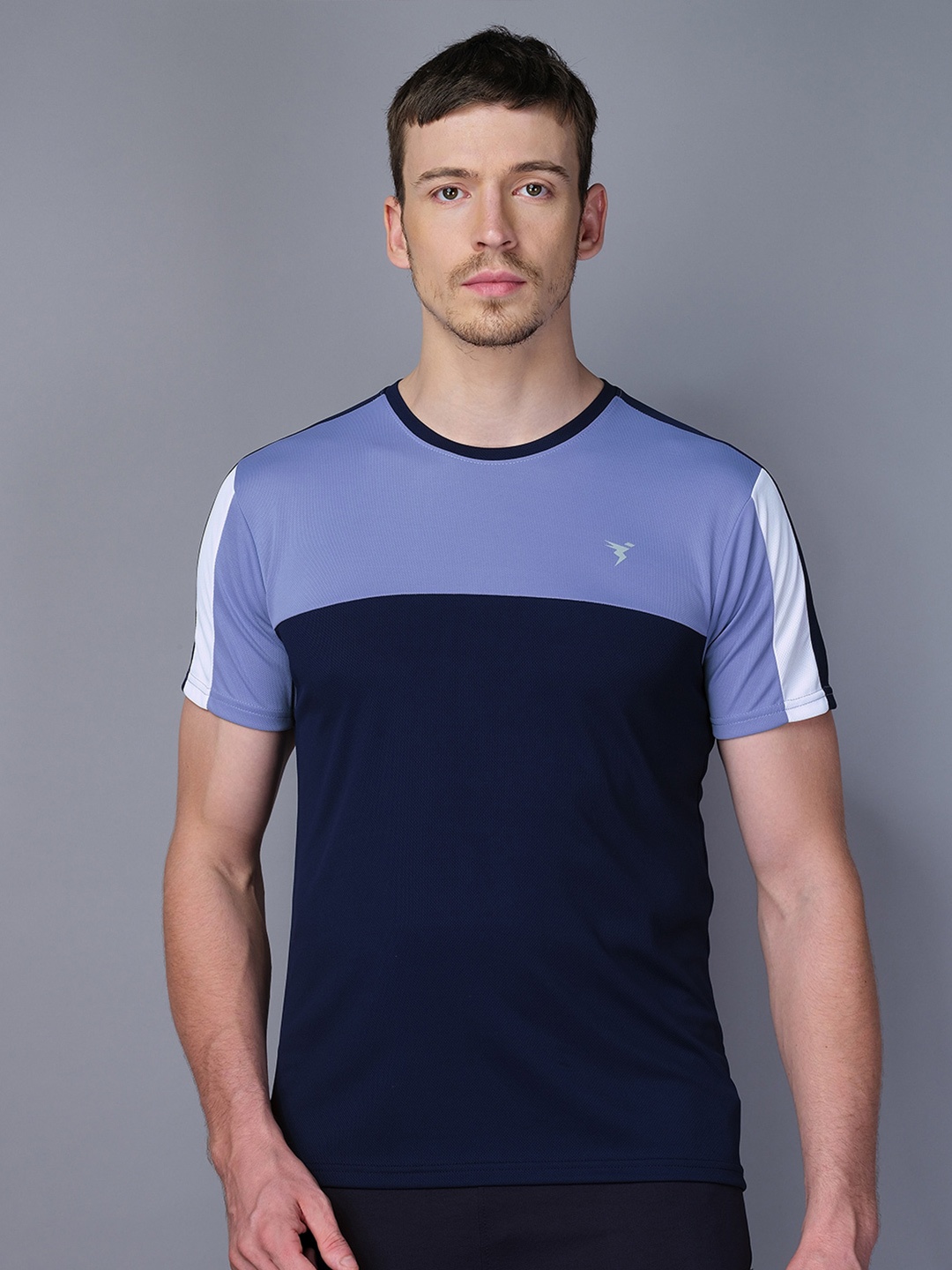 

Technosport Men Colourblocked Antimicrobial T-shirt, Lavender