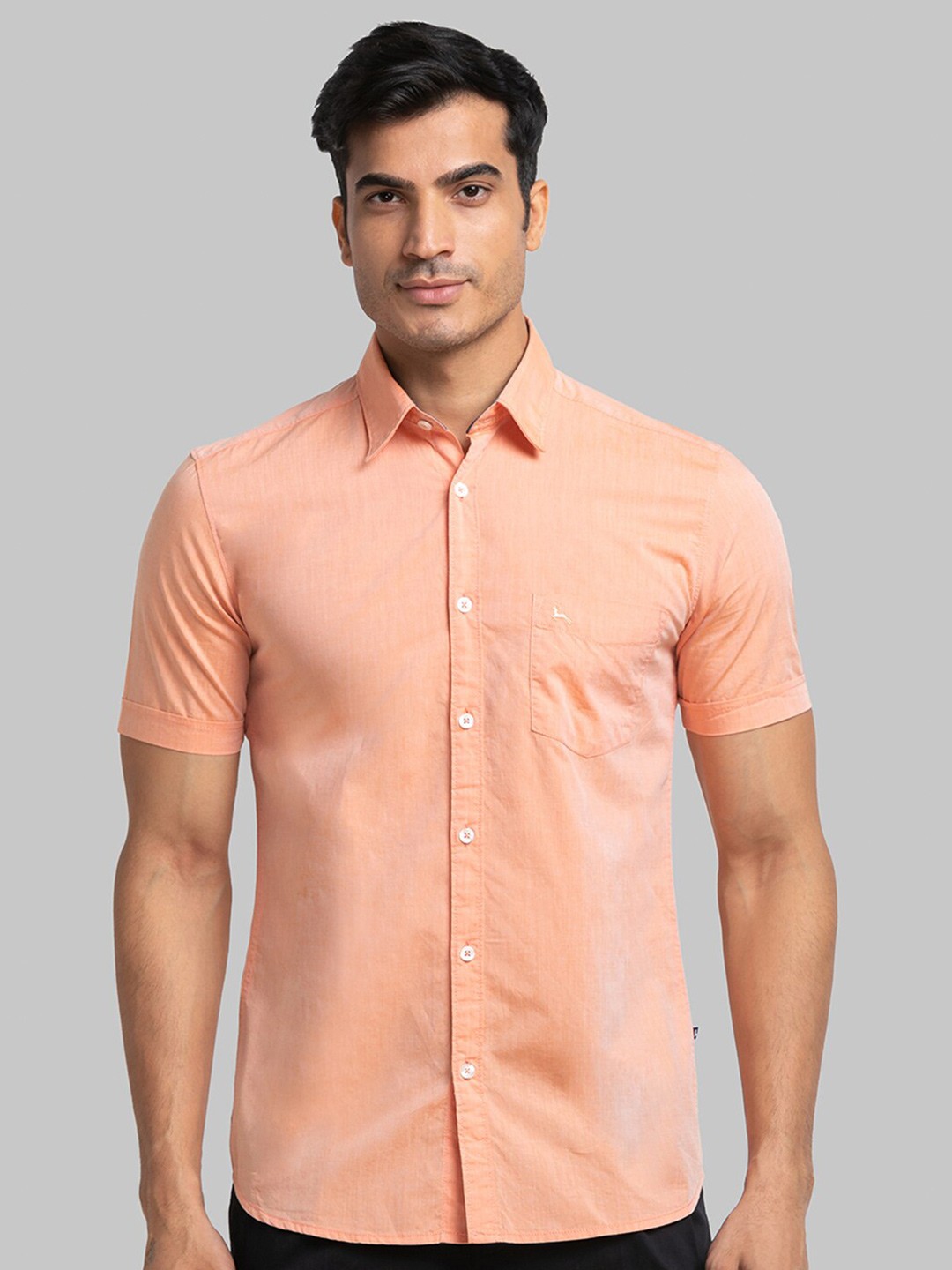 

Parx Men Slim Fit Casual Cotton Shirt, Orange