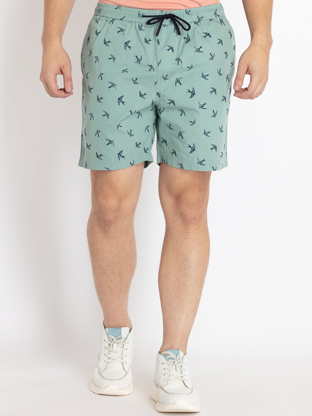 

Status Quo Men Printed Regular Fit Shorts, Green