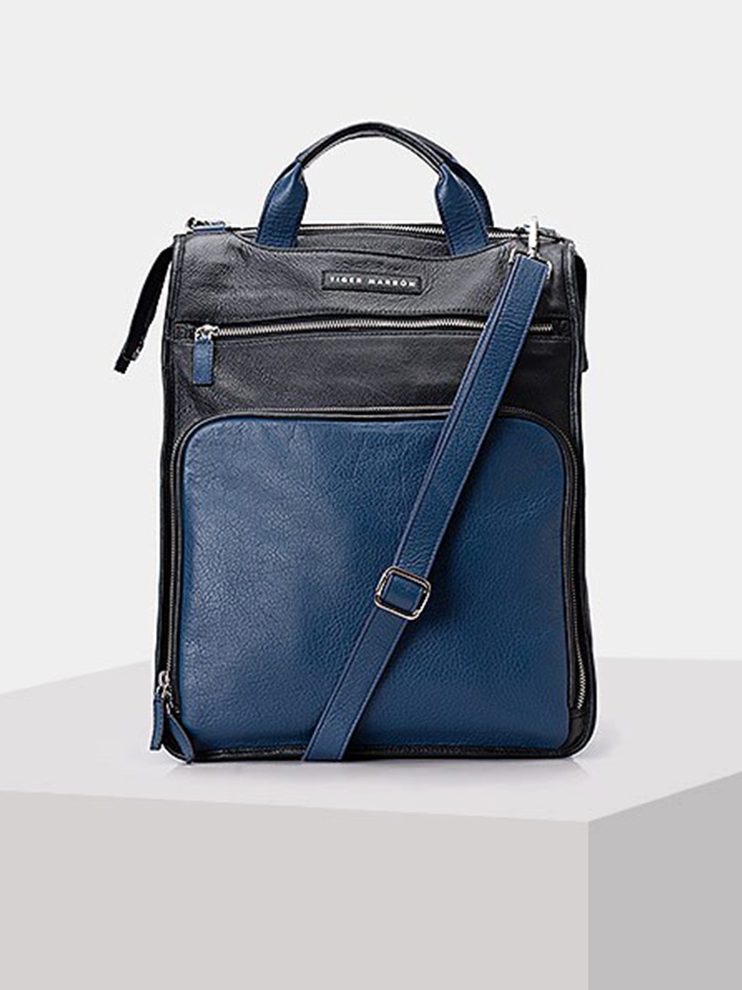 

TIGER MARRON Climacool Leather Backpack, Blue