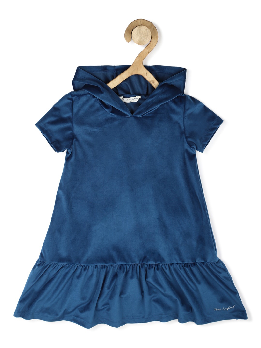 

Peter England Girls Hooded A-Line Dress, Blue