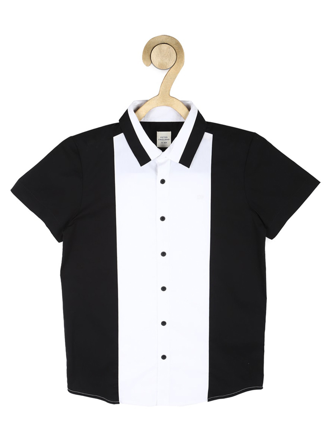 

Peter England Boys Spread Collar Casual Shirt, Black