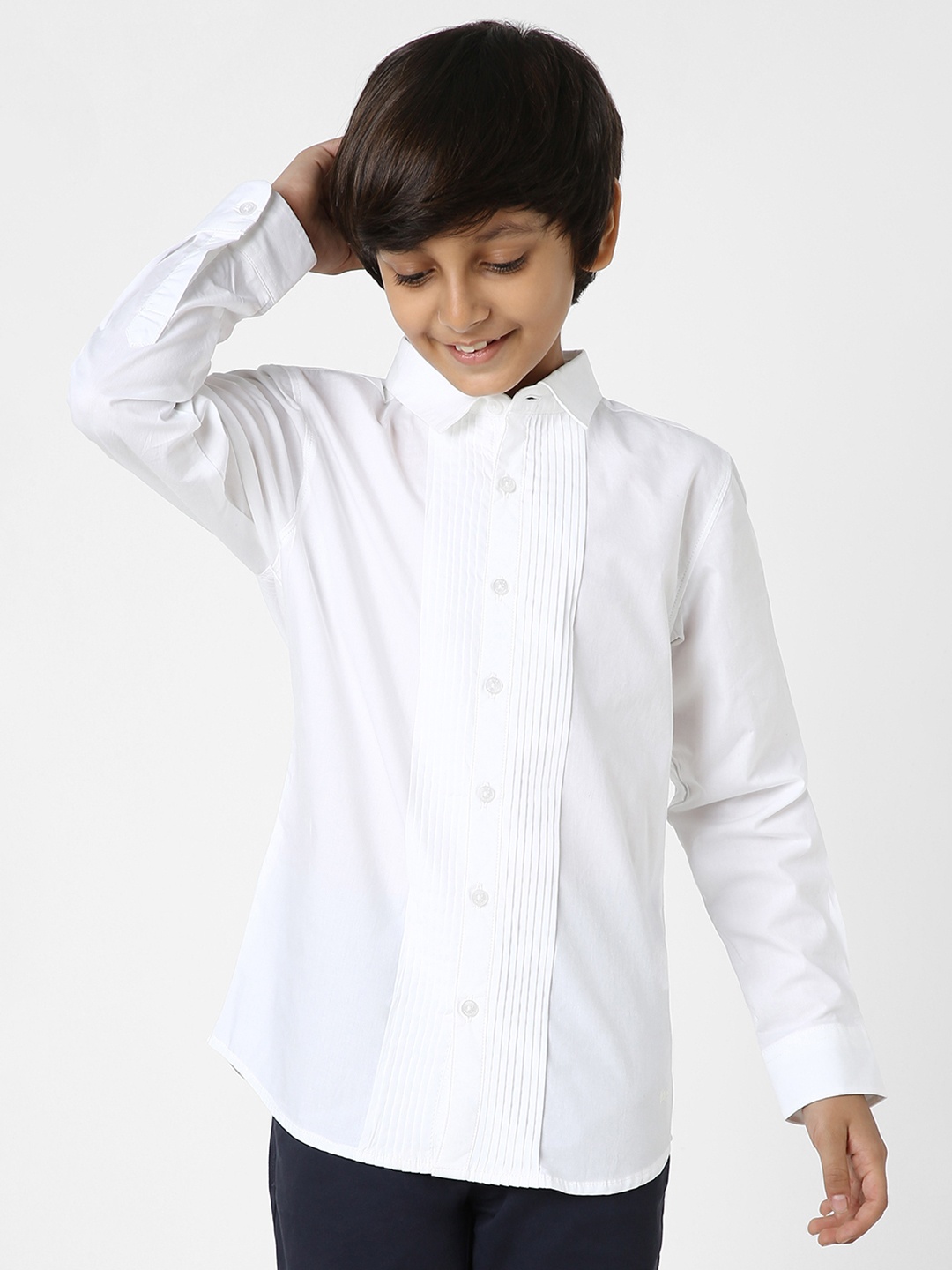 

Peter England Boys Slim Fit Casual Cotton Shirt, White