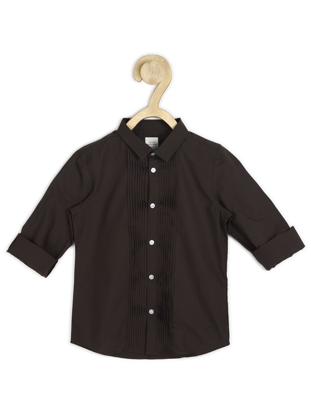 

Peter England Boys Slim Fit Casual Cotton Shirt, Brown