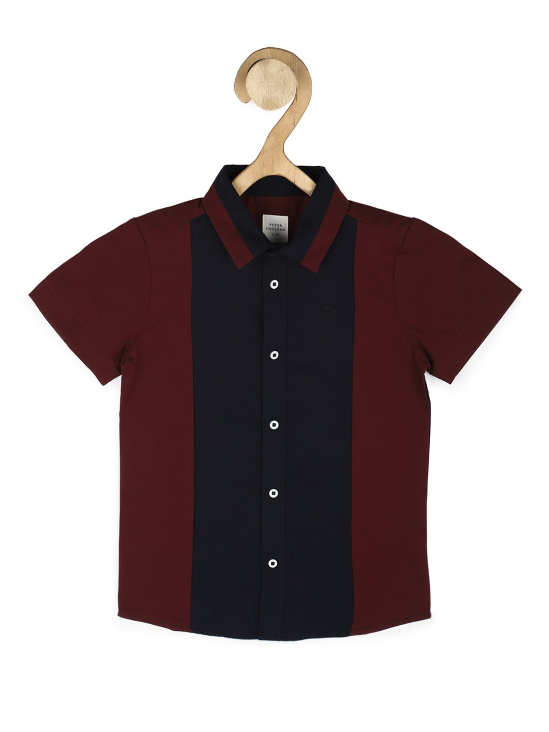 

Peter England Boys Colourblocked Casual Cotton Shirt, Maroon