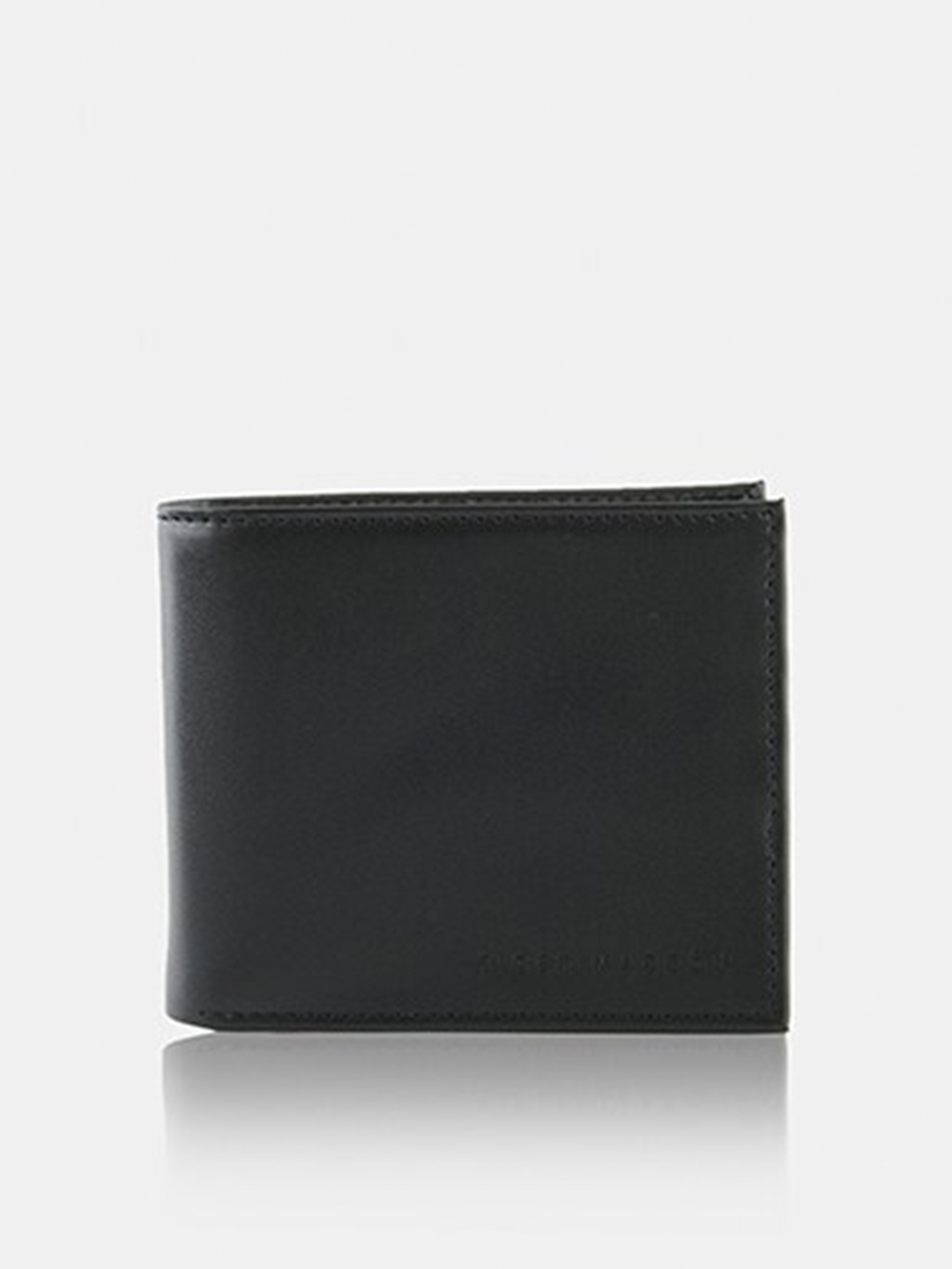 

TIGER MARRON Men Leather Two Fold Wallet, Black
